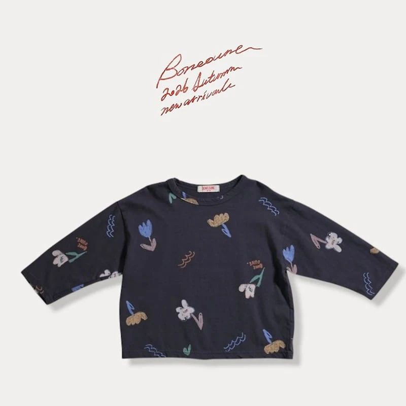 Boneoune - Korean Children Fashion - #designkidswear - Chello Flower Single Tee - 4