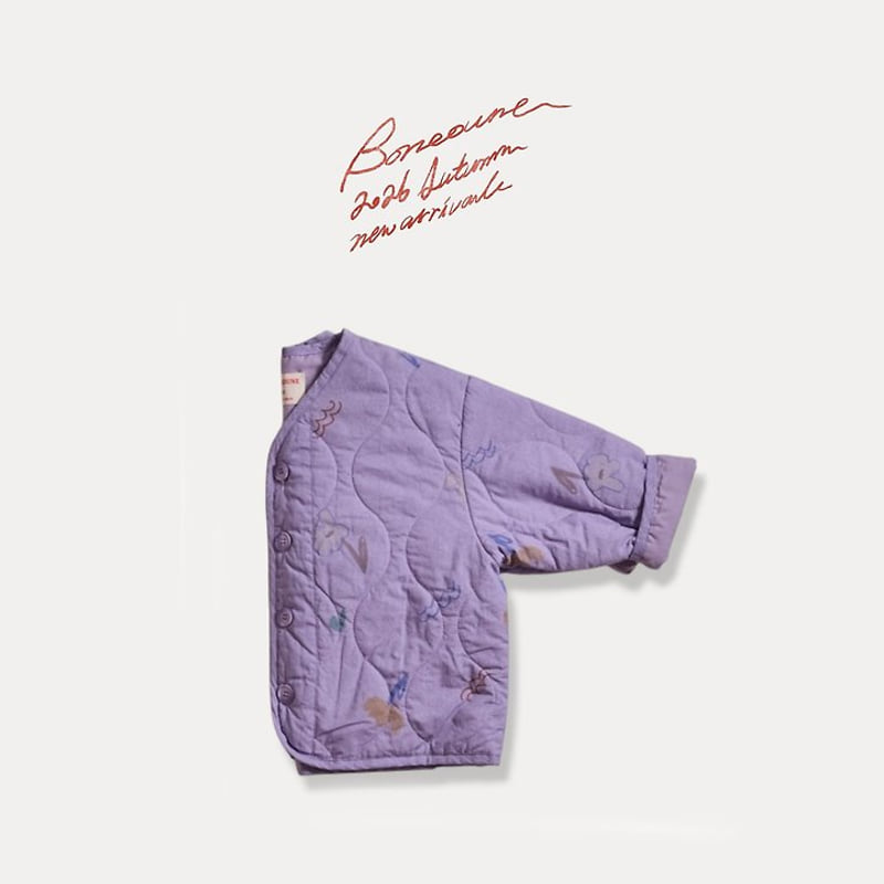 Boneoune - Korean Children Fashion - #discoveringself - Chello Flower Overwrap Jacket - 4