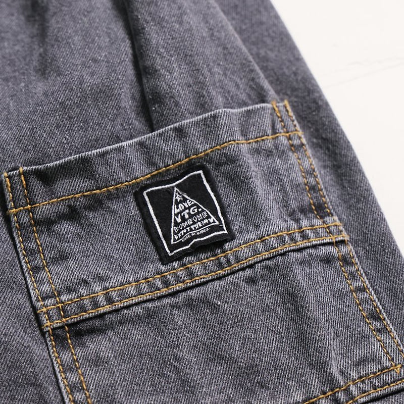 Boneoune - Korean Children Fashion - #kidsshorts - Pocket Cargo Denim Pants - 5