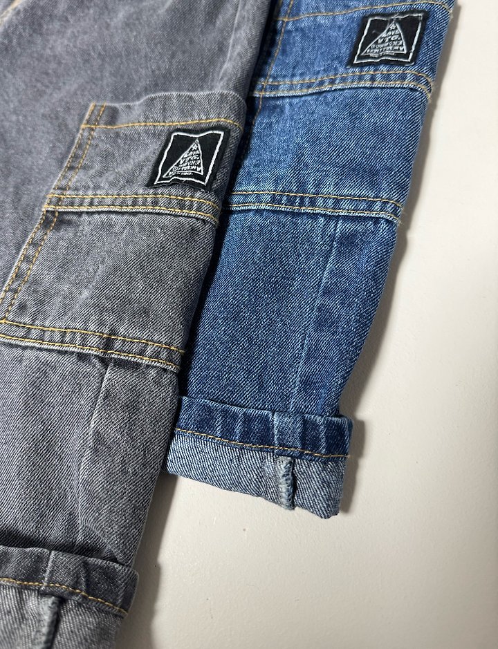 Boneoune - Korean Children Fashion - #kidsstore - Pocket Cargo Denim Pants - 6