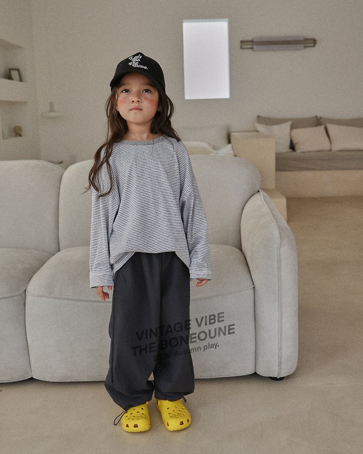 Boneoune - Korean Children Fashion - #kidsstore - Autumn Stripe Tee - 11