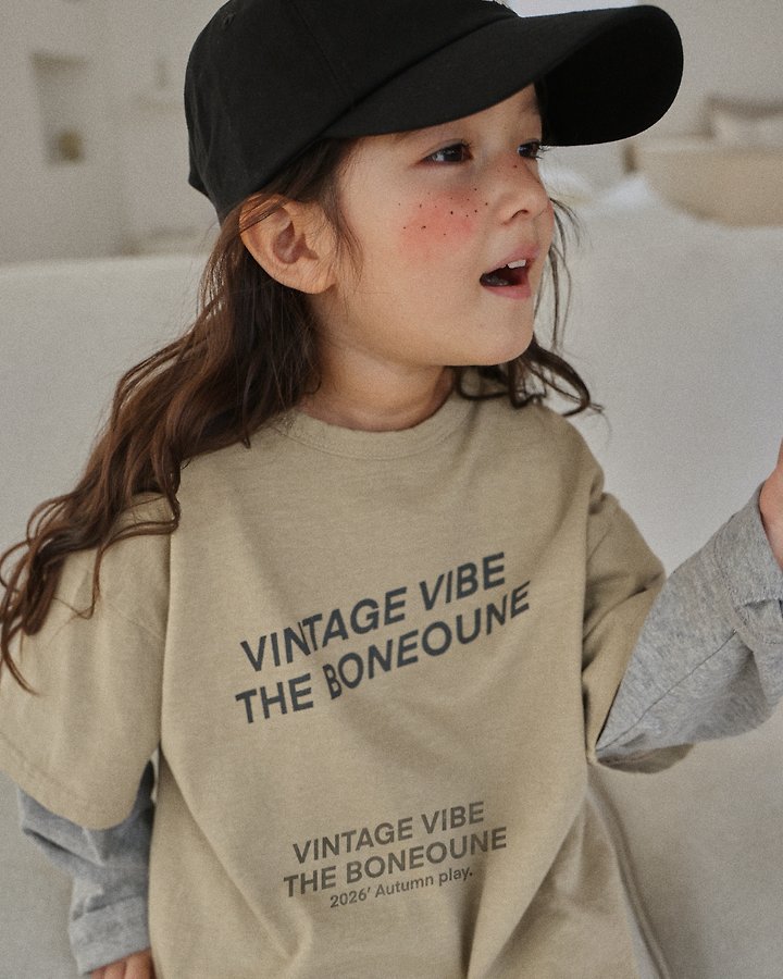 Boneoune - Korean Children Fashion - #kidzfashiontrend - Vintage Layered Tee - 11