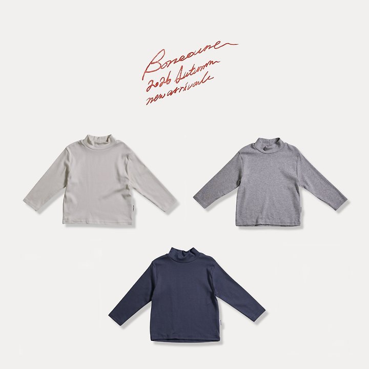 Boneoune - Korean Children Fashion - #kidzfashiontrend - Soft Turtleneck Tee