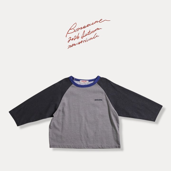 Boneoune - Korean Children Fashion - #kidzfashiontrend - Dia Pigment Raglan Tee - 9