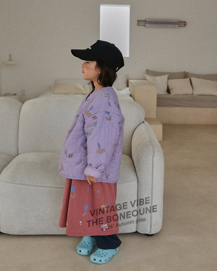 Boneoune - Korean Children Fashion - #littlefashionista - Chello Flower Overwrap Jacket - 9