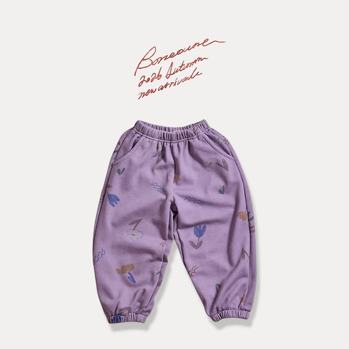 Boneoune - Korean Children Fashion - #littlefashionista - Chello Flower Jogger Pants - 3