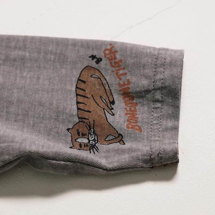 Boneoune - Korean Children Fashion - #littlefashionista - Tiger Graphic Pigment Single Tee - 5