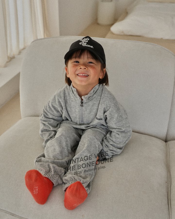 Boneoune - Korean Children Fashion - #littlefashionista - Terry Half Zip-up Top - 6