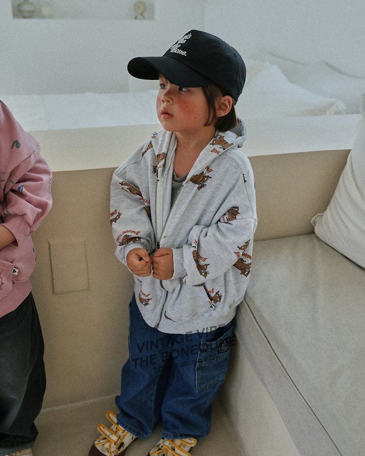 Boneoune - Korean Children Fashion - #magicofchildhood - Lion Graphic Hood Zip-up - 7
