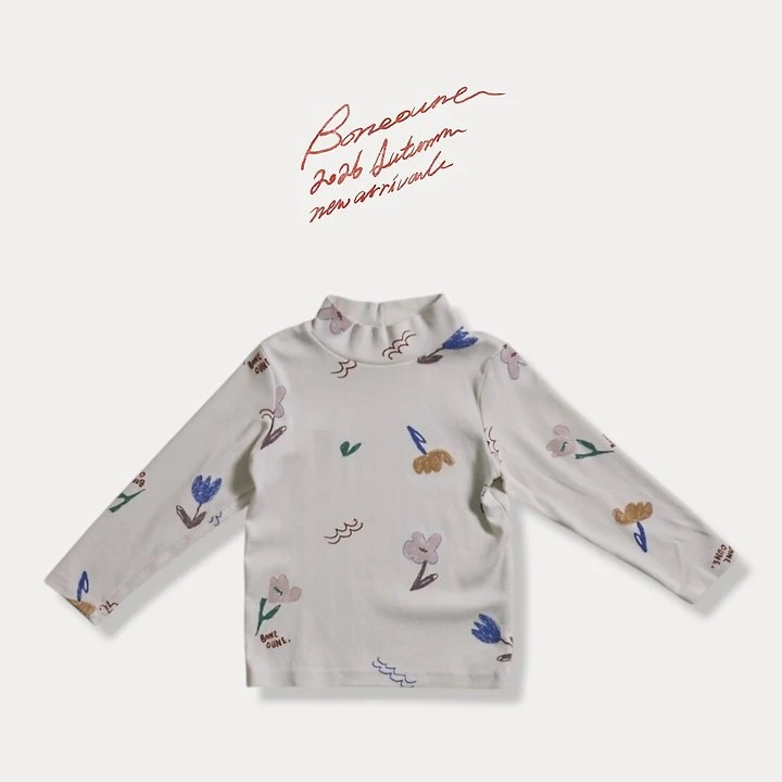 Boneoune - Korean Children Fashion - #magicofchildhood - Chellow Flower Tee - 3