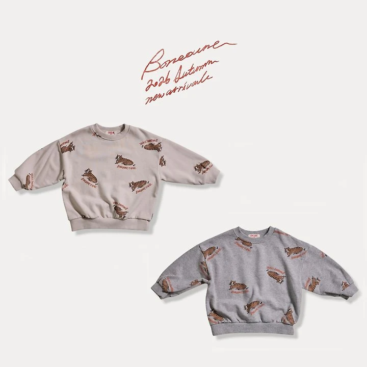 Boneoune - Korean Children Fashion - #magicofchildhood - Tiger Graphic Sweatshirts
