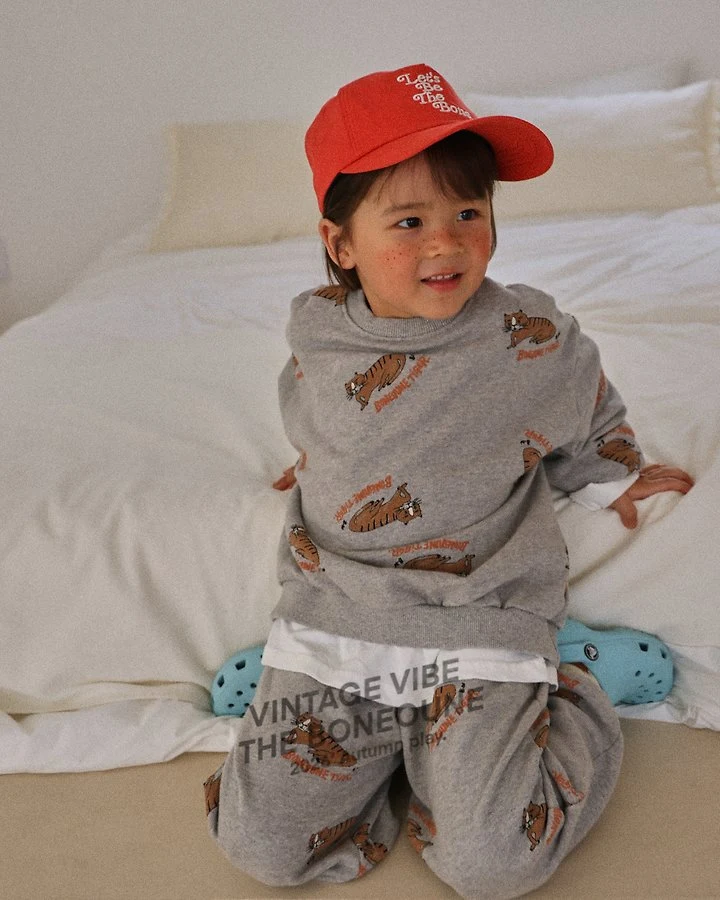 Boneoune - Korean Children Fashion - #magicofchildhood - Tiger Graphic Jogger Pants - 9