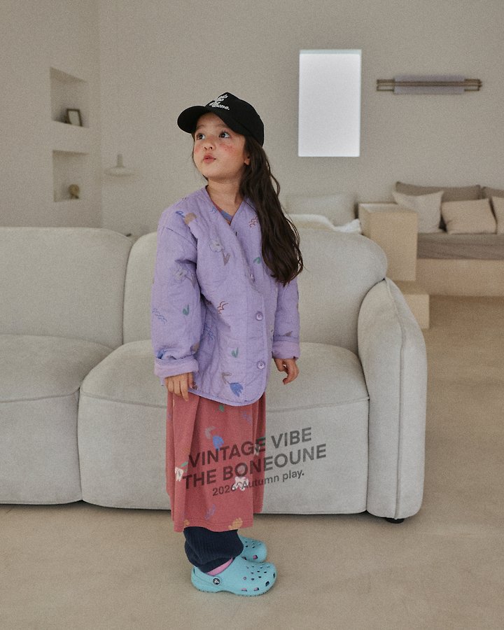 Boneoune - Korean Children Fashion - #minifashionista - Chello Flower Overwrap Jacket - 11