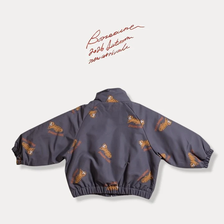 Boneoune - Korean Children Fashion - #magicofchildhood - Tiger Raglan Zip-up Jacket - 4