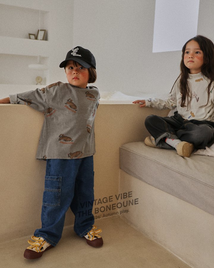 Boneoune - Korean Children Fashion - #minifashionista - Tiger Graphic Pigment Single Tee - 7