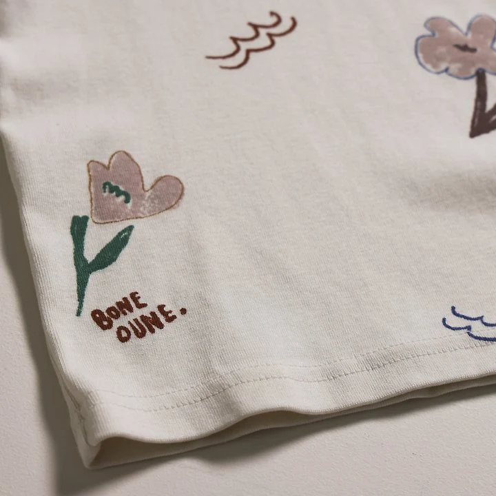 Boneoune - Korean Children Fashion - #magicofchildhood - Chellow Flower Tee - 4