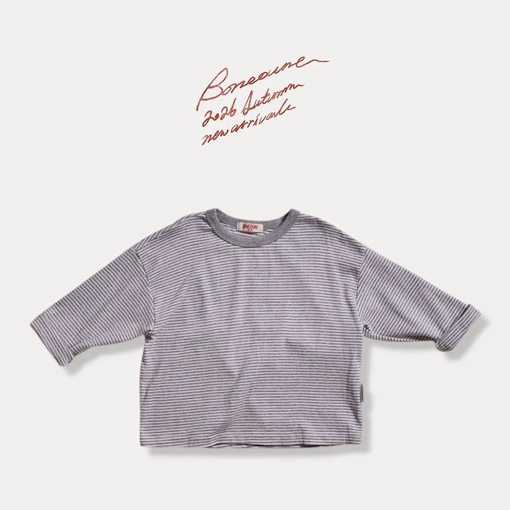 Boneoune - Korean Children Fashion - #prettylittlegirls - Autumn Stripe Tee - 3