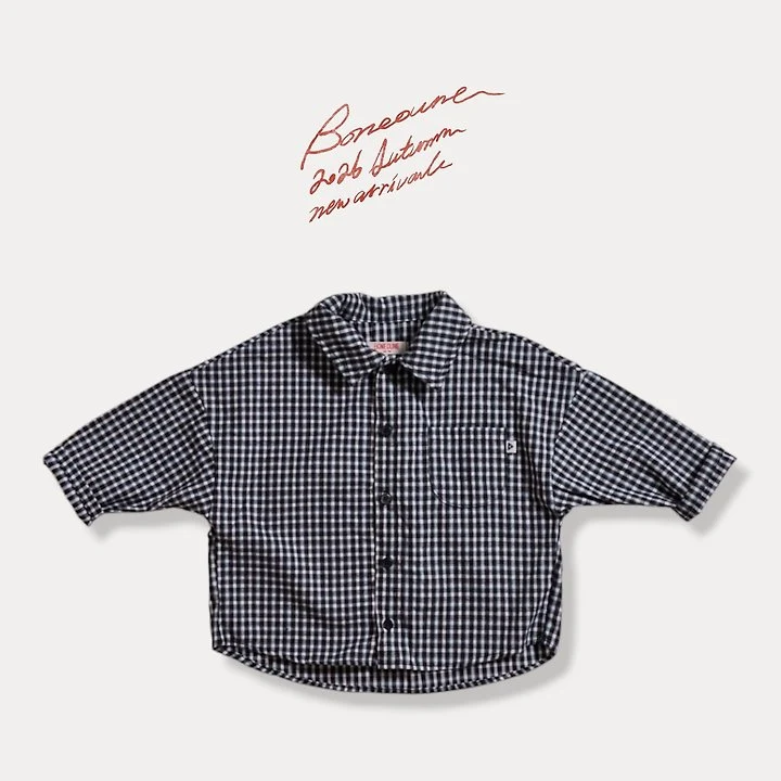 Boneoune - Korean Children Fashion - #prettylittlegirls - Gogo Check Shirt