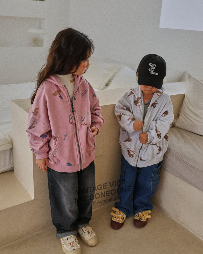 Boneoune - Korean Children Fashion - #prettylittlegirls - Chello Flower Pigment Hood Zip-up - 7