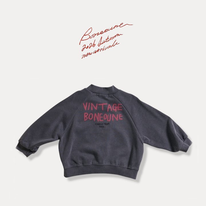 Boneoune - Korean Children Fashion - #stylishchildhood - Carbone Pigment Zip-up