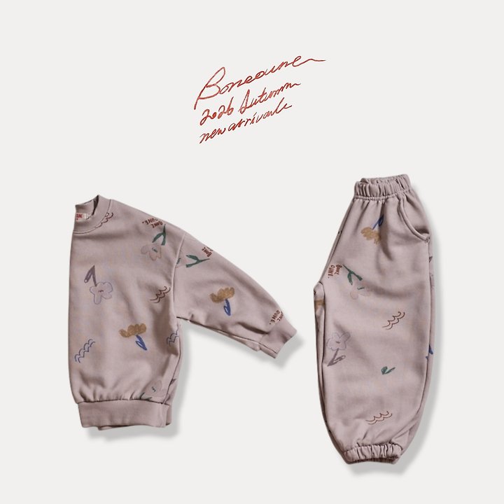 Boneoune - Korean Children Fashion - #todddlerfashion - Chello Flower Jogger Pants - 7