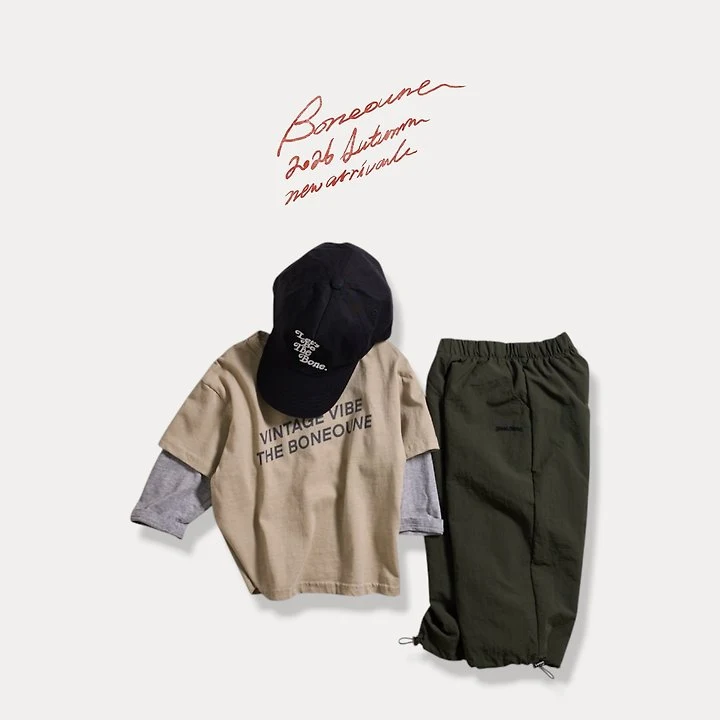 Boneoune - Korean Children Fashion - #todddlerfashion - String Nylon Pants - 3