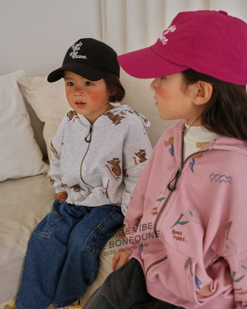 Boneoune - Korean Children Fashion - #todddlerfashion - Chello Flower Pigment Hood Zip-up - 8