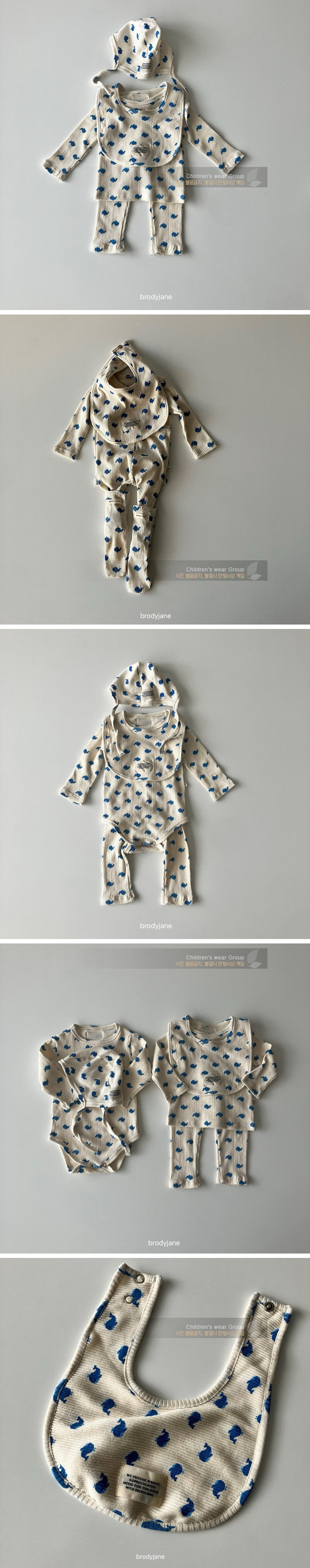 Brody Jane - Korean Baby Fashion - #babyoutfit - Blue Whale Bib