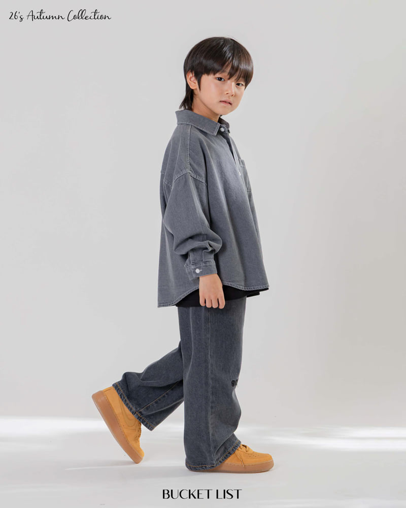 Bucket List - Korean Children Fashion - #Kfashion4kids - Someday Embroidery Denim Pants - 12