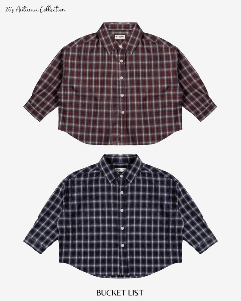 Bucket List - Korean Children Fashion - #Kfashion4kids - Daddy Check Shirt