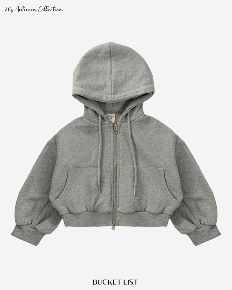 Bucket List - Korean Children Fashion - #Kfashion4kids - Two Way Crop Hood Zip-up - 3