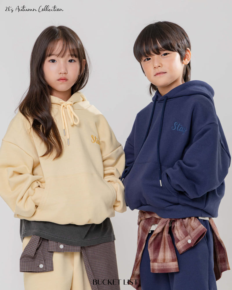 Bucket List - Korean Children Fashion - #Kfashion4kids - Stay Embroidery Hoodie - 8