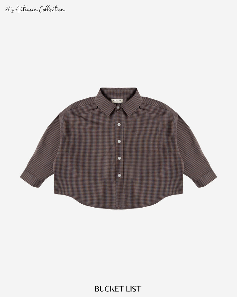 Bucket List - Korean Children Fashion - #Kfashion4kids - Smock Small Check Shirt - 2