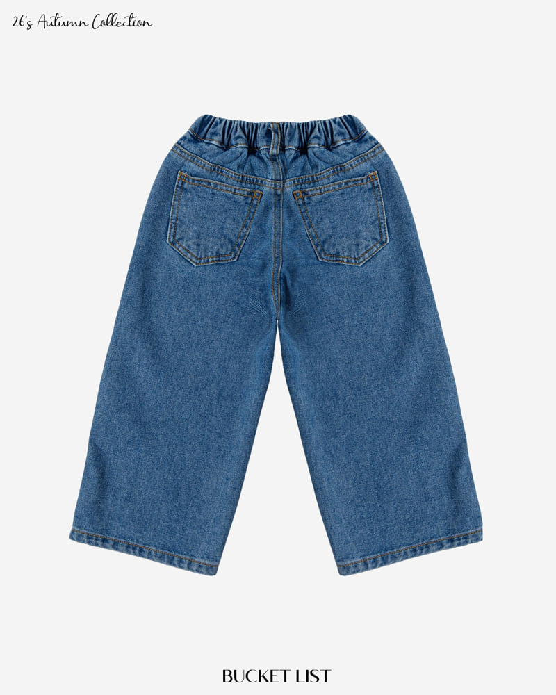 Bucket List - Korean Children Fashion - #stylishchildhood - Someday Embroidery Denim Pants - 4