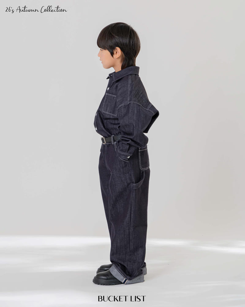 Bucket List - Korean Children Fashion - #childofig - Non Faded Roll-up Denim Pants - 12