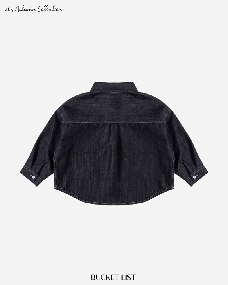 Bucket List - Korean Children Fashion - #childofig - Non Faded Denim Shirt - 3