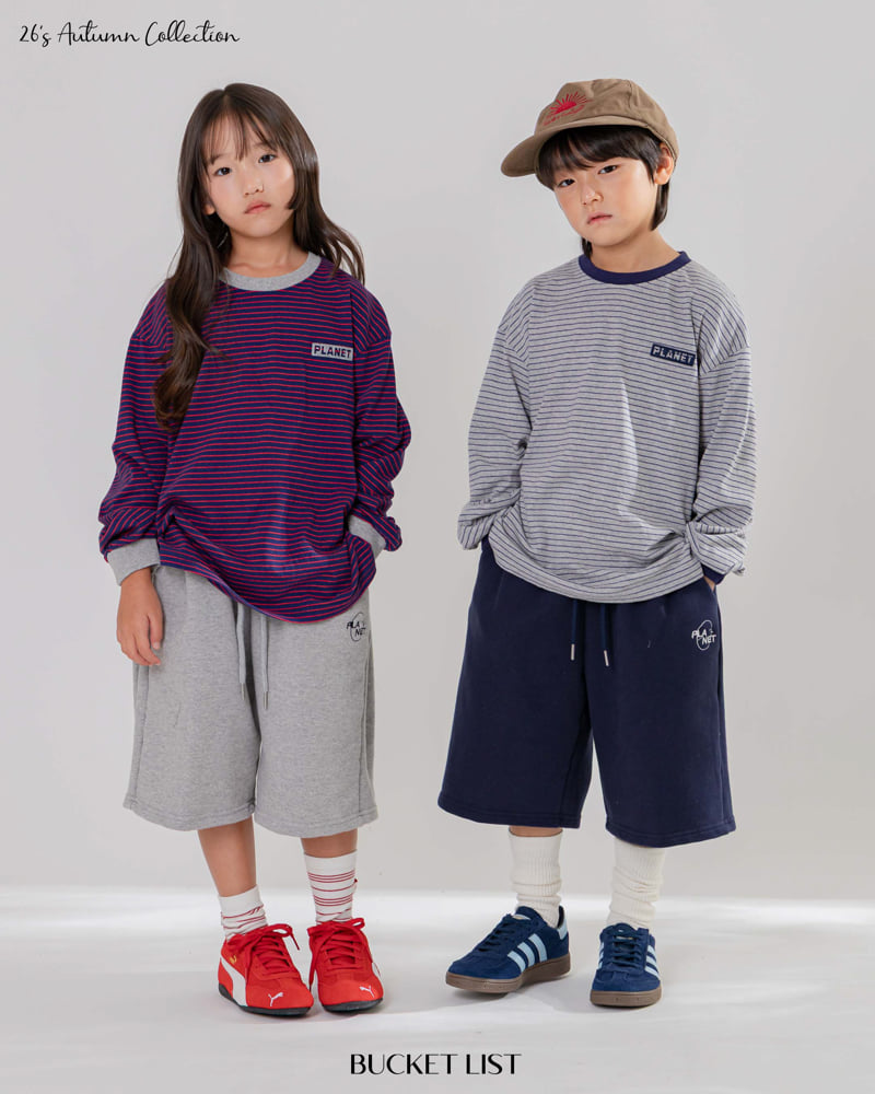 Bucket List - Korean Children Fashion - #childofig - Planet Stripe Tee - 10
