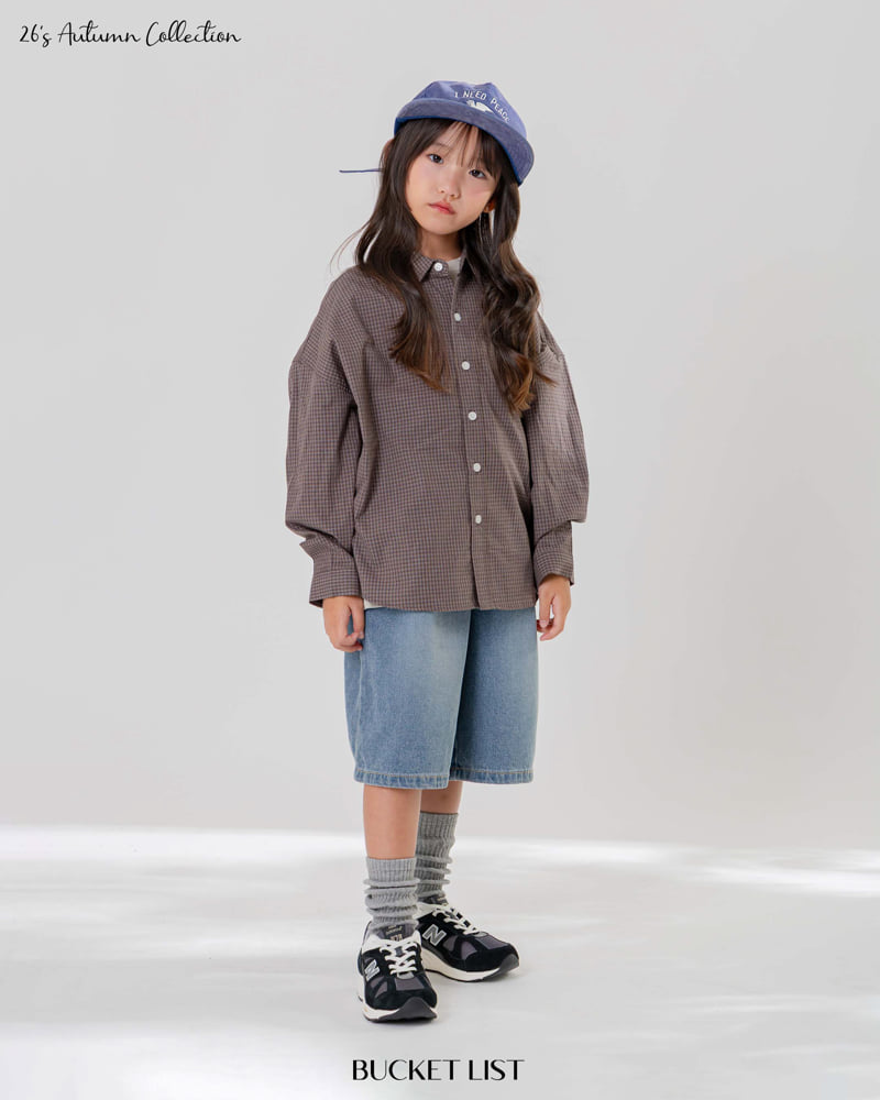 Bucket List - Korean Children Fashion - #childofig - Smock Small Check Shirt - 8