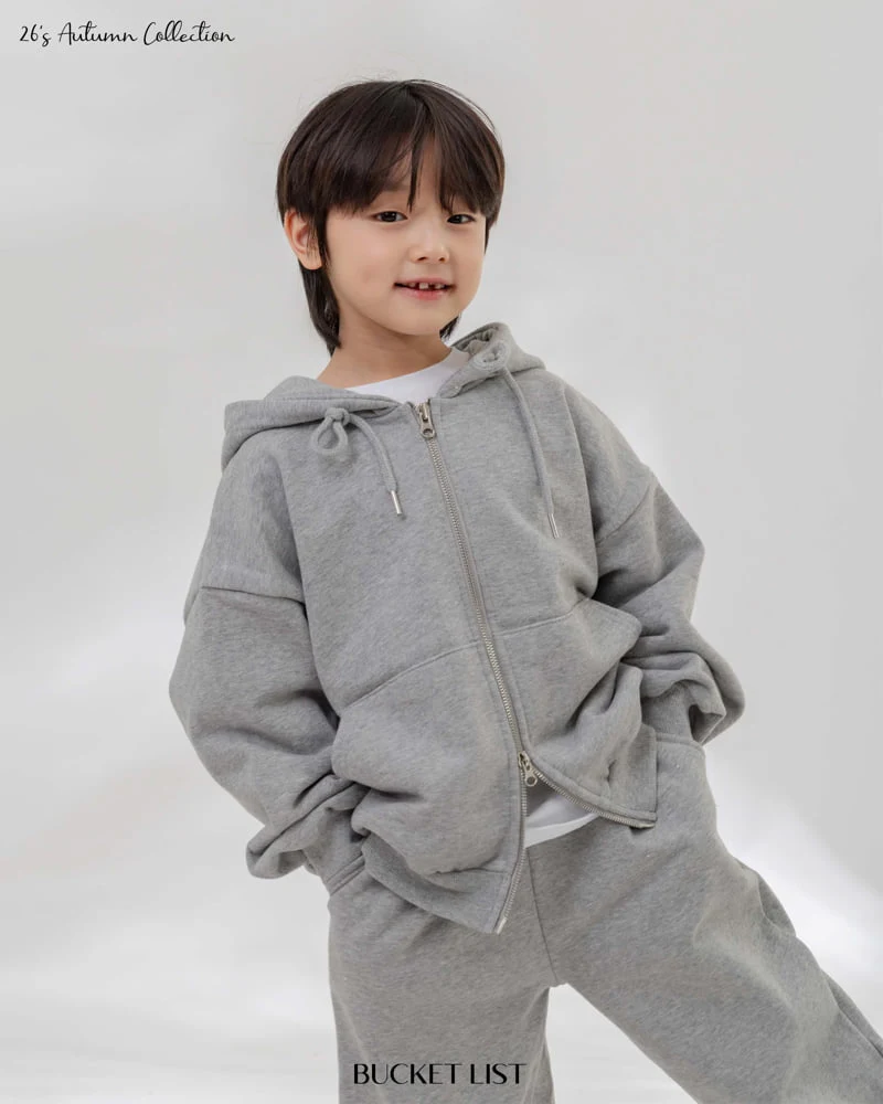 Bucket List - Korean Children Fashion - #childrensboutique - 2 Way Sweat Hood Zip-up - 7