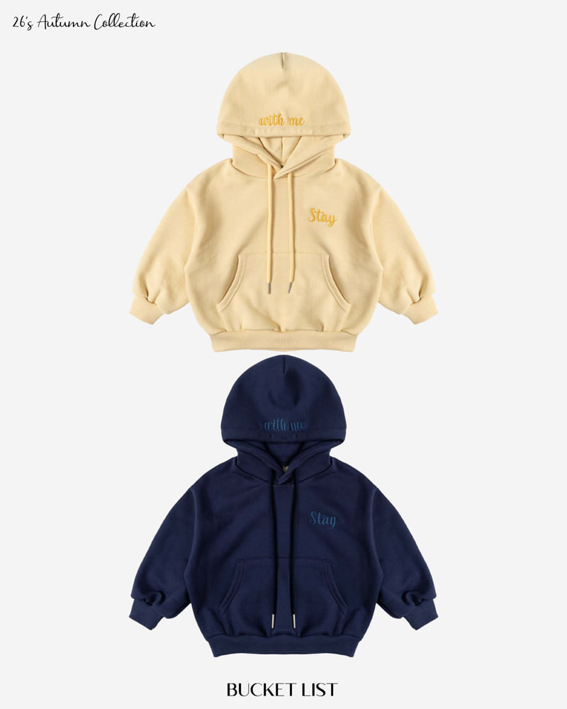 Bucket List - Korean Children Fashion - #childrensboutique - Stay Embroidery Hoodie