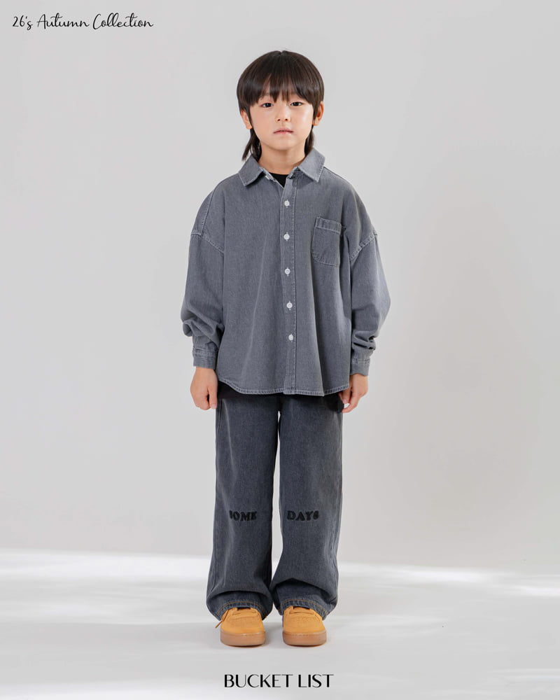 Bucket List - Korean Children Fashion - #designkidswear - Someday Embroidery Denim Pants - 6