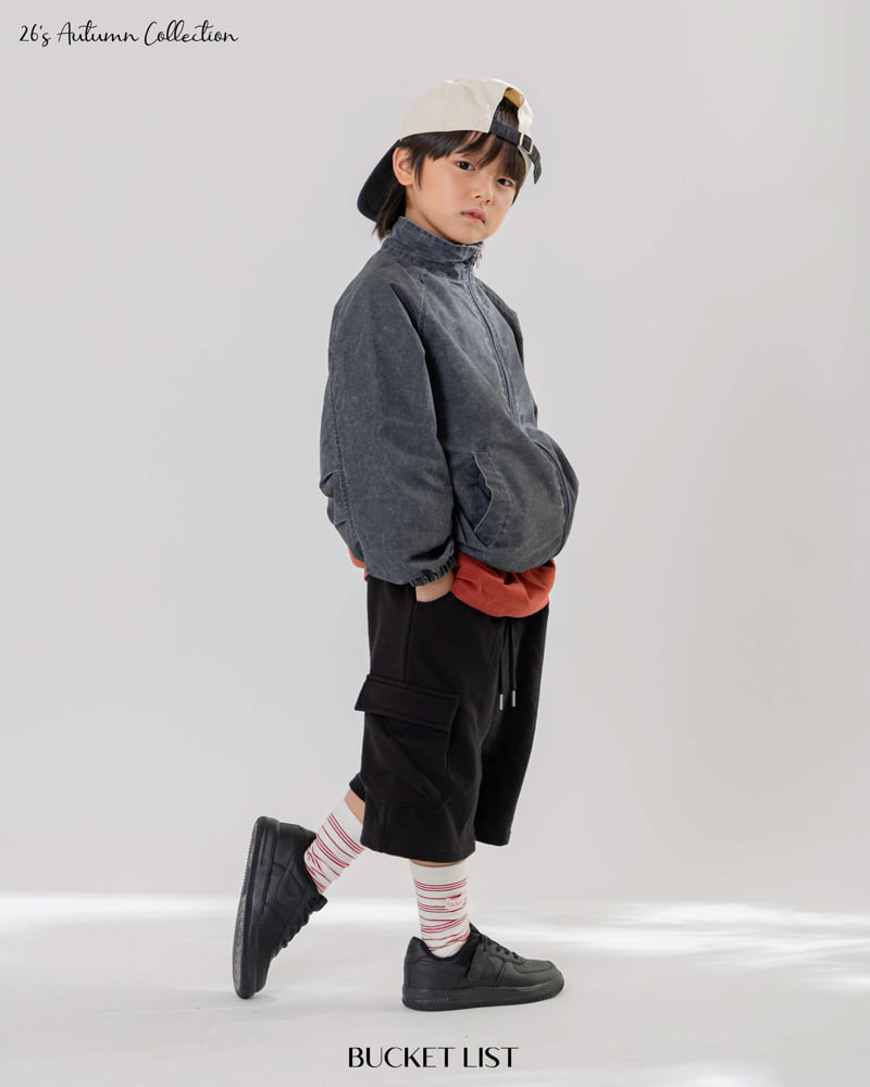 Bucket List - Korean Children Fashion - #designkidswear - Embo Cargo Bermuda Pants - 9