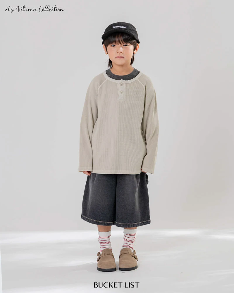 Bucket List - Korean Children Fashion - #designkidswear - Dying Waffle Raglan Tee - 7