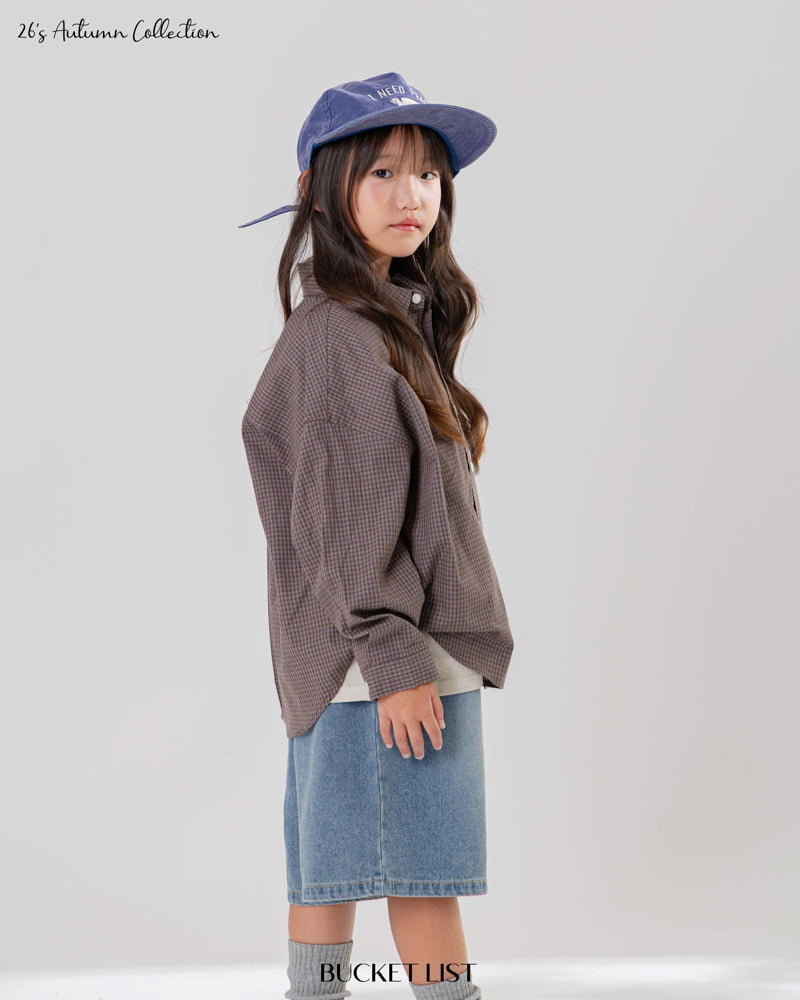 Bucket List - Korean Children Fashion - #designkidswear - Smock Small Check Shirt - 10