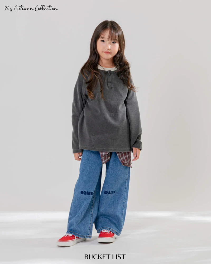 Bucket List - Korean Children Fashion - #discoveringself - Someday Embroidery Denim Pants - 7
