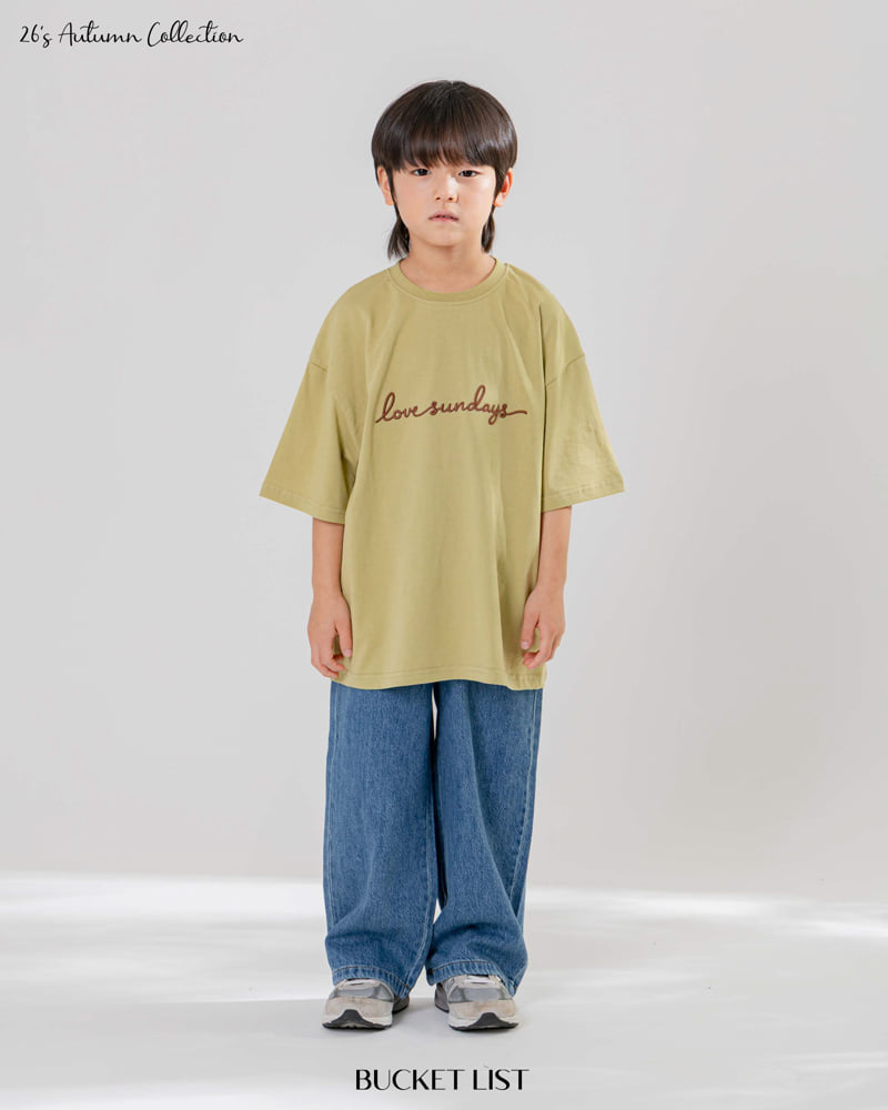 Bucket List - Korean Children Fashion - #discoveringself - Love Sunday Short Sleeved Tee - 6