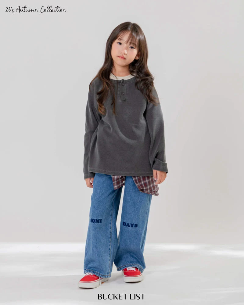 Bucket List - Korean Children Fashion - #fashionkids - Dying Waffle Raglan Tee - 9