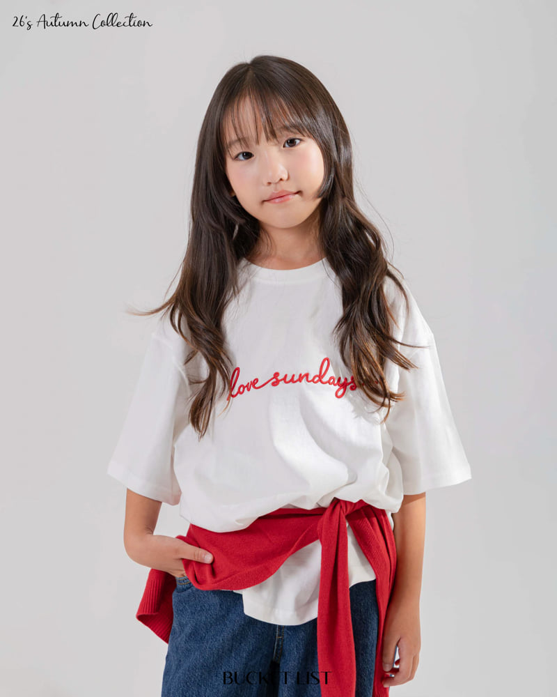 Bucket List - Korean Children Fashion - #fashionkids - Love Sunday Short Sleeved Tee - 7