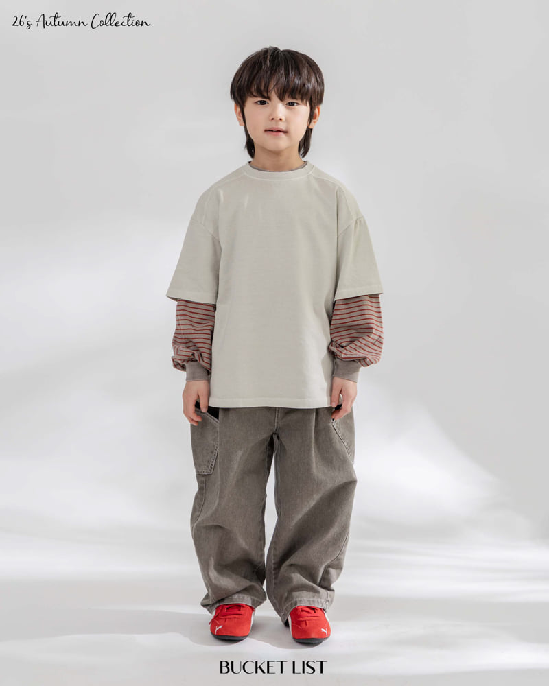 Bucket List - Korean Children Fashion - #kidsshorts - Dying Short Sleeved Tee - 8