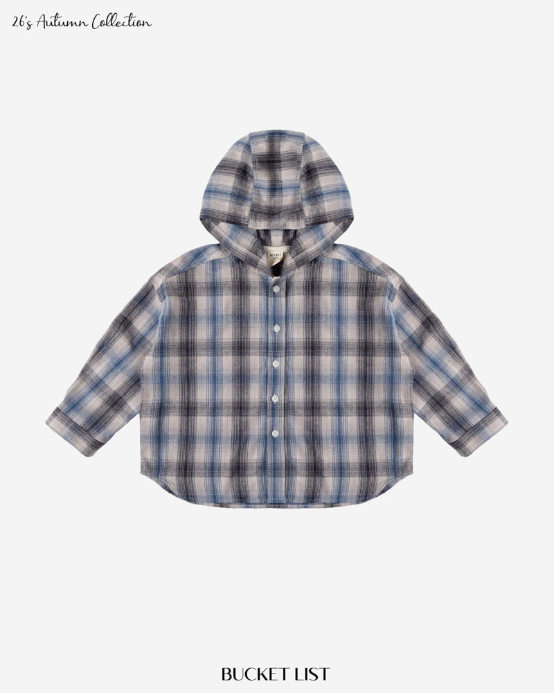 Bucket List - Korean Children Fashion - #kidsstore - Hood Check Shirt - 3